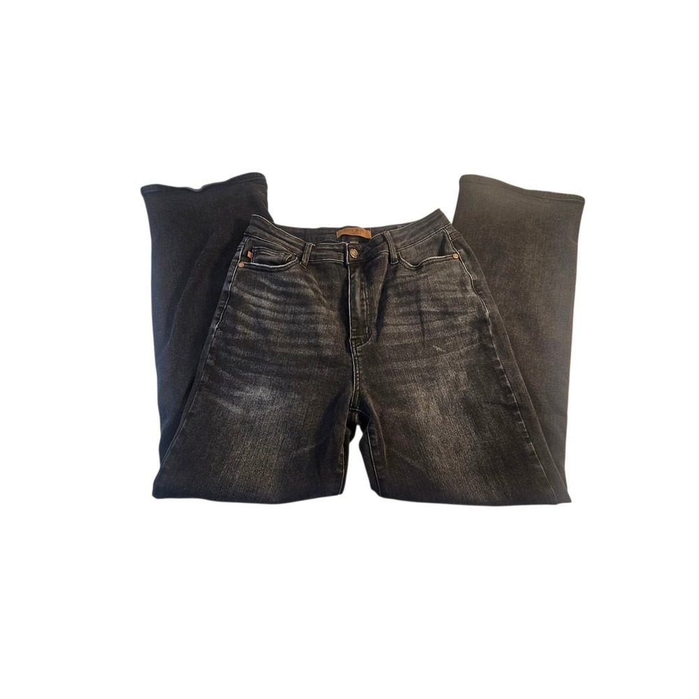 Judy Blue High Waist Straight Leg Dark Wash Jeans Size 13/31 JB88646 - Picture 2 of 8